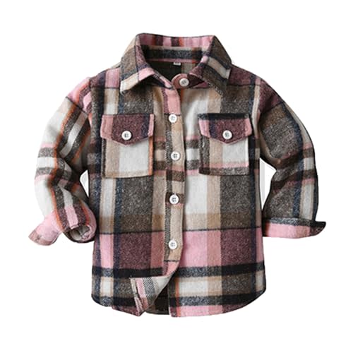 Kids Baby Boy Girls Hoodie Plaid Flannel Hooded Jacket Long Sleeve T-Shirt Tops Kid Clothes Fall Winter Clothes Outfits