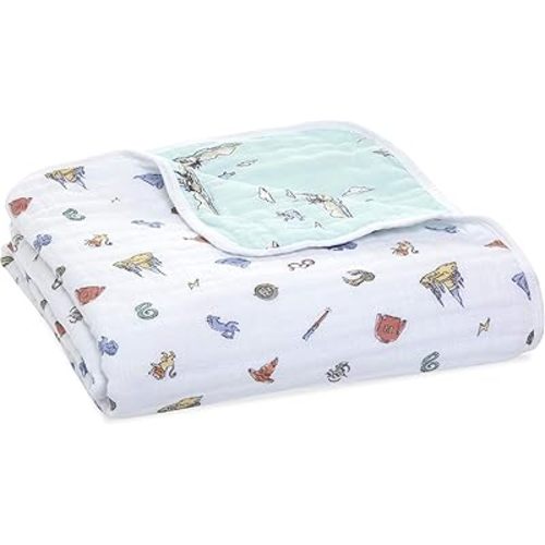 aden + anais Dream Blanket-Muslin Baby Blankets for Girls & Boys-Ideal Lightweight Newborn Nursery & Crib Blanket-Unisex Toddler & Infant Bedding-Shower & Registry Gift, Hogwarts Essentials