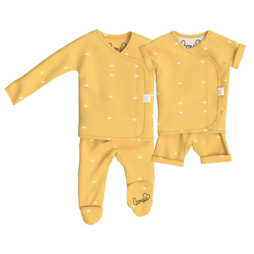 Baby Bundle - Sunrise Romper + Footie Twin Pack – Bonsie Skin to Skin Babywear