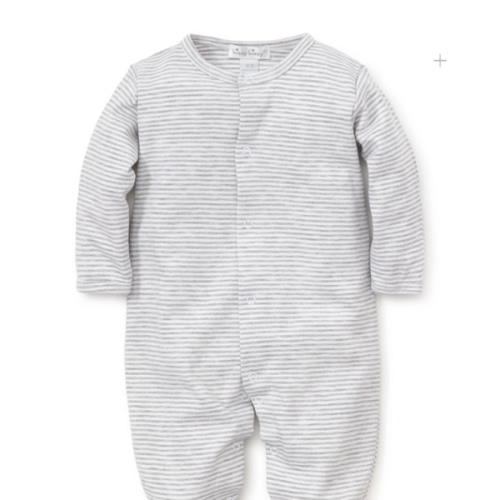 Kissy Essentials Grey Stripe Footie