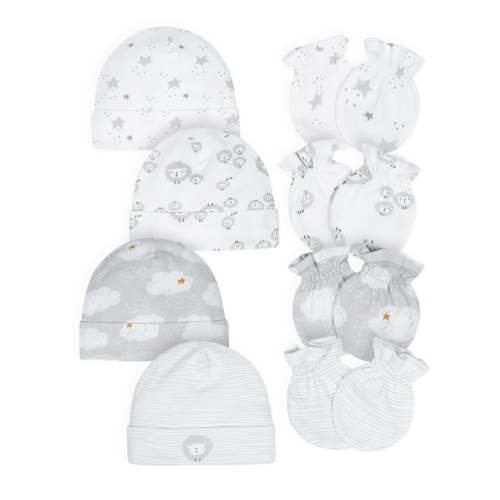 Gerber® Baby Boy or Girl Gender Neutral Caps and Mittens Shower Gift Set, 8-Piece