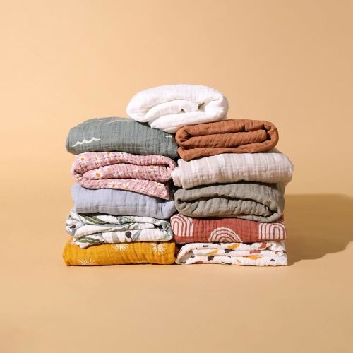 Babyletto 100% Organic Cotton Mini Crib Sheet, GOTS-Certified, Fitted 360°, Ultra-Soft and Breathable Muslin - Matcha Green