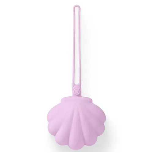 CLYMENE Silicone Pacifier Holder Case, Newborn Paci Holder for Diaper Bag & Stroller, Soft Lilac