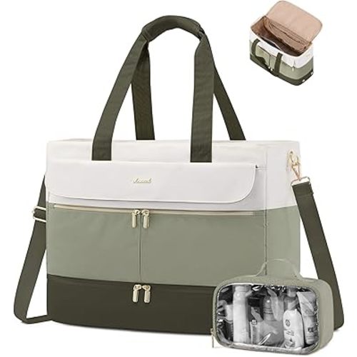 LOVEVOOK Travel Duffle Bag for Women, Wide Open Large Weekender Bags with Shoe Compartment, Carry on Overnight Bags, Hospital Bag for Women Labor Delivery with Wet Pocket