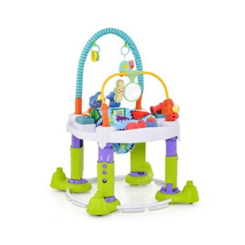 Kepooman Portable Baby Swing,Rocker Chair,4-in-1 Baby Bouncer Activity Center with 3 Adjustable Heights-Green
