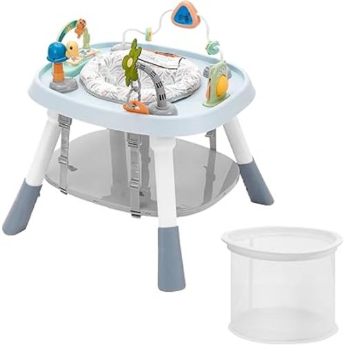 VEVOR Baby Activity Center, Interactive Play Center, 360° Rotating Seat & Adjustable Height, Toddler Jumper Bouncer & Play Table with Developmental Toys, Music Songs, for Age 6 Months and Up