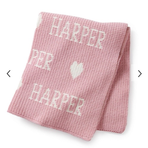 Personalized Knit Baby Blanket