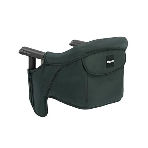 Inglesina Fast Table Chair, Dark Green - Portable Baby High Chair - for Babies & Toddlers up to 37 lbs - Collapsible - Fits Tables 0.8'' to 3.5'' Thick - Compact & Easy to Use - Travel Bag Included