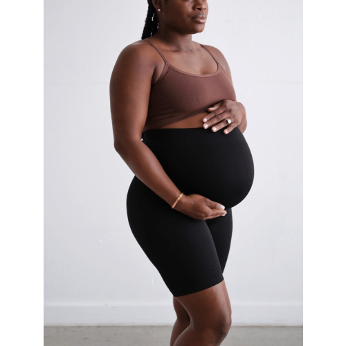 Maternity Dream Biker Shortie - Black