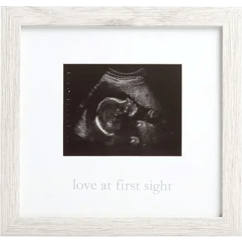 Kate & Milo Rustic Sonogram Picture Frame, Love at First Sight Gender-Neutral Baby Keepsake, Ultrasound Picture Frame, Modern Nursery Décor