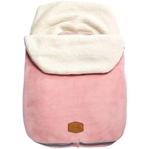 JJ Cole Bundle Me Winter Baby Car Seat Cover and Bunting Bag - Original - Sherpa Lined Weather Resistant Baby Carrier and Stroller Cover - Stroller Accessories and Winter Baby Essentials - Blush Pink