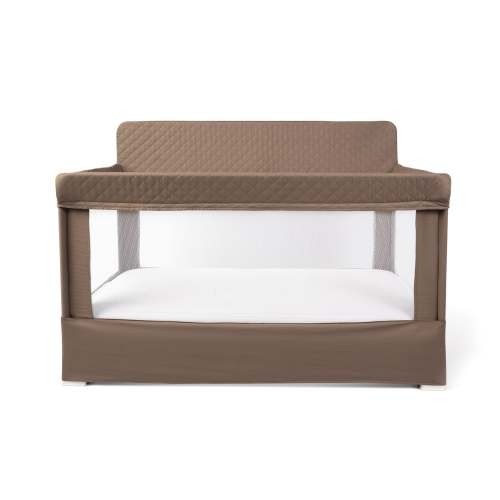 Lunaire Full Size Mesh Crib and Playard - Organic Mocha
