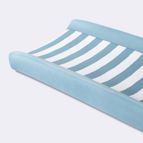Wipeable Changing Pad Cover - Blue And White Stripes - Cloud Island™