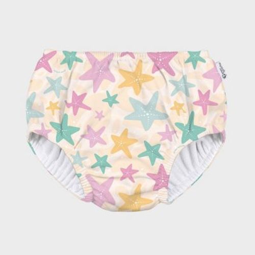 Green Sprouts Baby Eco Pull-up Starfish Printed Reusable Swim Diaper - 18m