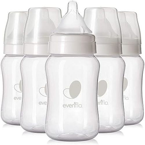 Evenflo Feeding Premium Proflo Venting Balance Plus Wide Neck Baby, Newborn and Infant Bottles - Helps Reduce Colic - 9 Ounce (Pack of 6)