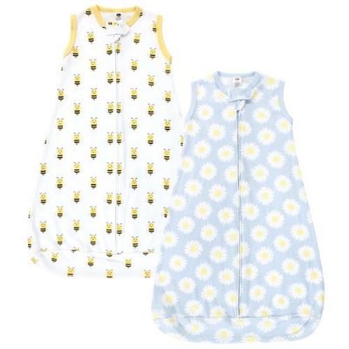 Hudson Baby Infant Girl Cotton Long-Sleeve Wearable Sleeping Bag, Sack, Blanket, Daisy Bee Sleeveless, Size: 3-9 months