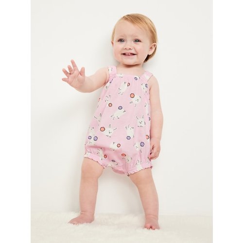 Printed Sleeveless One-Piece Romper for Baby