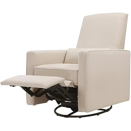 DaVinci Piper 360° Swivel Rocker Recliner Chair - Glider Rocking Chair for Nursery and Living Room- GREENGUARD Gold, FSC & Certi-PUR US Certified - Ultra Comfy Glider Recliner Nursery Chair - Cream