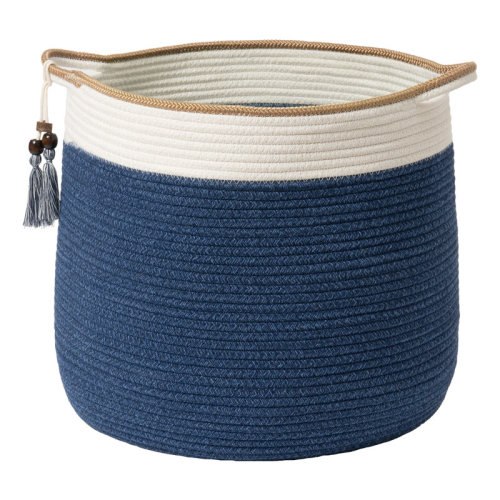 Dovecove Althoff Rope Basket Woven Storage Basket , Laundry Basket Large Cotton Blanket Organizer & Reviews | Wayfair