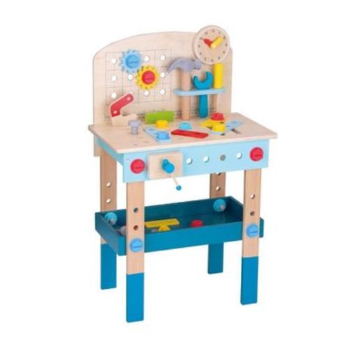 Toysters Wooden Construction Workbench And Workshop Playset With Tools