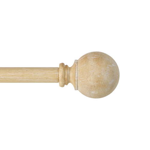 Mainstays 3/4” Mid-tone Faux Wood Ball Adjustable Curtain Rod, 30”-84” - Walmart.ca