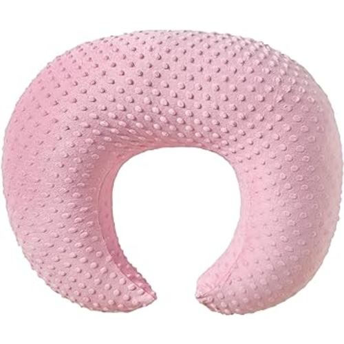 ESEN Plus Size Baby Nursing Pillow and Body Positioner for Breast Feeding and Bottle Feeding, Ultra Soft Baby Breastfeeding Pillows with Removable Nursing Pillow Cover for Mom and Baby (Pink)