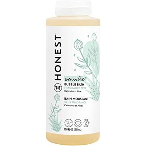 The Honest Company Foaming Bubble Bath | Gentle for Baby | Naturally Derived, Tear-free, Hypoallergenic | Fragrance Free Sensitive, 12 fl oz