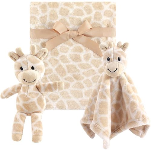 Hudson Baby Unisex Baby Plush Blanket, Security Blanket and Toy Set, Giraffe, One Size
