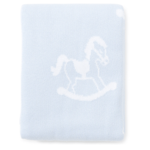 Blue Rocker Knit Novelty Blanket