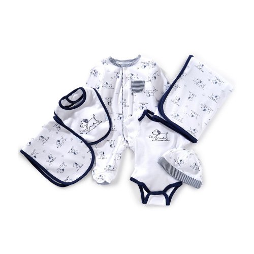 Little Me Baby Puppy Toile Gift Box