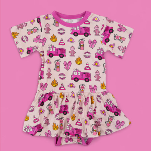 BLAZING BOWS AND HYDRANTS DREAM BODYSUIT DRESS