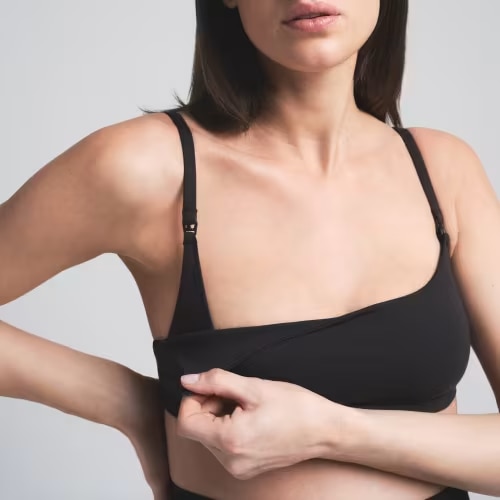 COTTON JERSEY MATERNITY NURSING SCOOP BRALETTE | SOOT