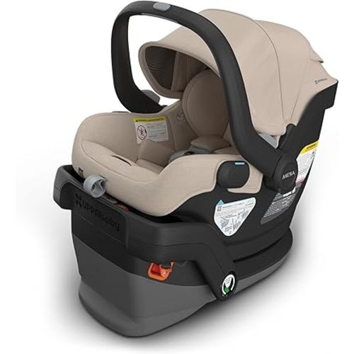 UPPAbaby Mesa V3 Infant Car Seat - Easy Installation + SmartSecure Technology - Attaches to Stroller | Base + Infant Insert Included - Declan (Oat Mélange)