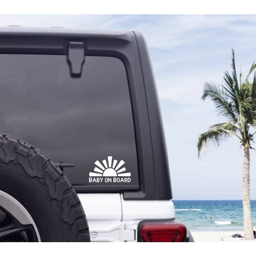 Baby On Board Sunshine Decal, Sun Baby On Board Sticker, Baby On Board Car Decal, Baby Decal, Car Decals for Women, Vinyl Decal, Baby Sign