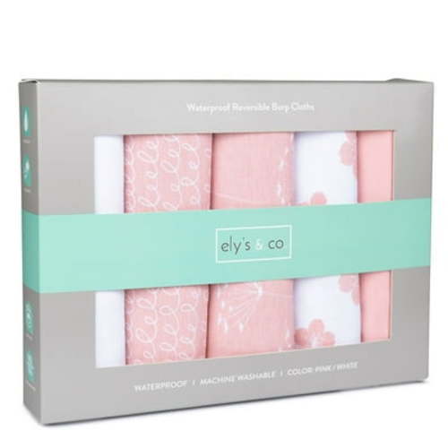 Ely's & Co Cotton Burp Cloth, 5pk Unisex