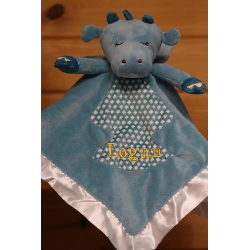 Dragon Snuggler, Personalized Baby, Monogrammed Security Blanket, Dragon Plush, Baby Plush, Stuffed Animal With Blanket, Dragon Satin Trim - Etsy