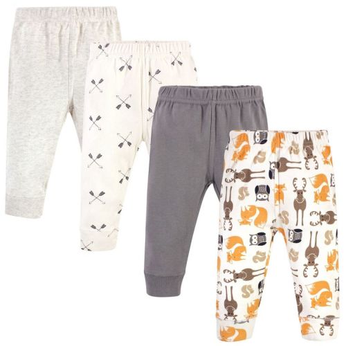 Hudson Baby Infant And Toddler Boy Cotton Pants 4pk, Boy Forest, 5 Toddler