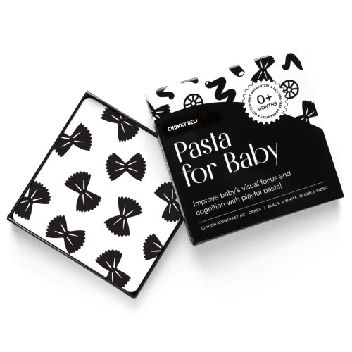 Millie Bo Peep Chunky Deli - Pasta for Baby Black and White Contrast Book - Chunky Deli - Pasta for Baby Black and White Contrast Book