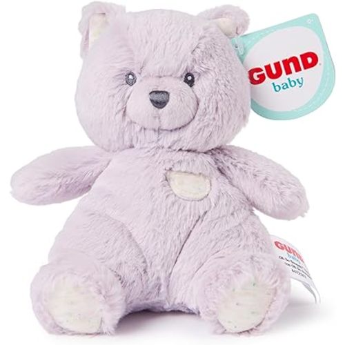 GUND Baby Oh So Snuggly Littles Kitten, Small Stuffed Animals, Cat Stuffed Animal, Plush Toys for Infants and Toddlers, Purple, 7”