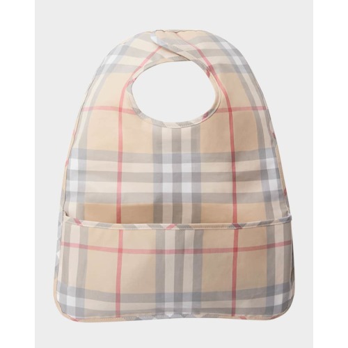 Kid's Wesley Cotton Check Baby Bib