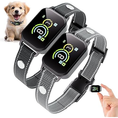 Dog Bark Collar for 2 Pack,Humane No Shock Barking Collar,Bark Collar for Small Medium Dogs, AUTO Barking Collar,Adjustable Beep Vibration Modes and 7 Sensitivity
