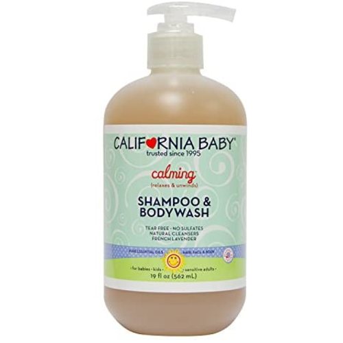 California Baby Calming Shampoo and Body Wash - Hair, Face, and Body Gentle, Fragrance Free, Allergy Tested Dry, Sensitive Skin, 100% Plant-Based - USDA Certified, 19 oz.