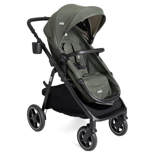 Joie Ginger LX 4-in-1 One-Hand Pramette Stroller - Easy Convertible Pramette and Stroller with a One-Hand Pramette Conversion, for Newborns to Toddlers (Evergreen)