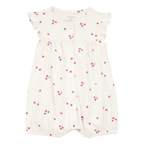 Baby Tomato Print Snap-Up Cotton Romper - Carter's | Carter's