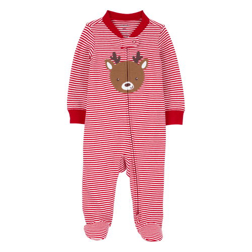 9m Baby Reindeer 2-Way Zip Cotton Sleep & Play Pajamas - Carter's | Carter's