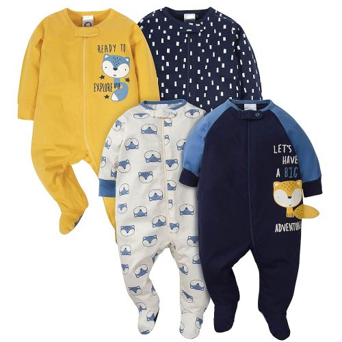 Gerber Baby Boys 4 Pack Sleep 'N Play Footie