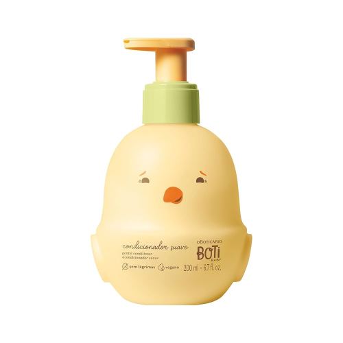 O Boticário Boti Baby Conditioner, Hypoallergenic & Tear Free, Vegan, Alcohol Free, Paraben Free & Dye Free, 200ml