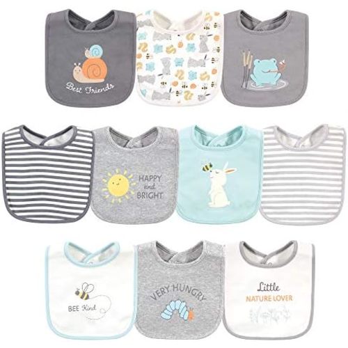 Hudson Baby Unisex BabyCotton Bibs
