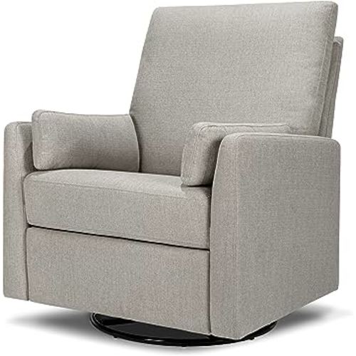 Carter's by DaVinci Ethan Swivel Recliner in Performance Grey Linen, GREENGUARD Gold & CertiPUR-US® Certified
