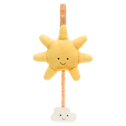 Amusable Sun & Cloud Plush Musical Pull Toy